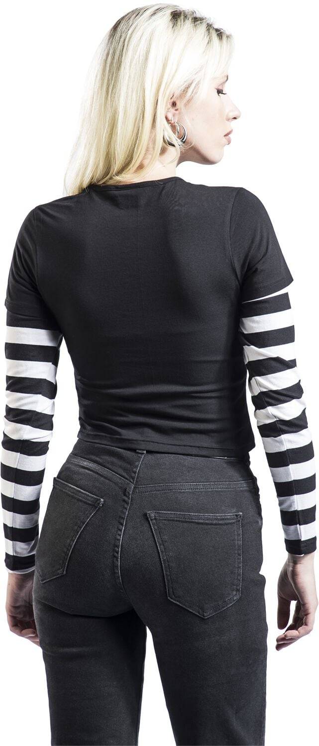 EMP "Socially Distant" Langarmshirt Schwarz/weiß Von Wednesday