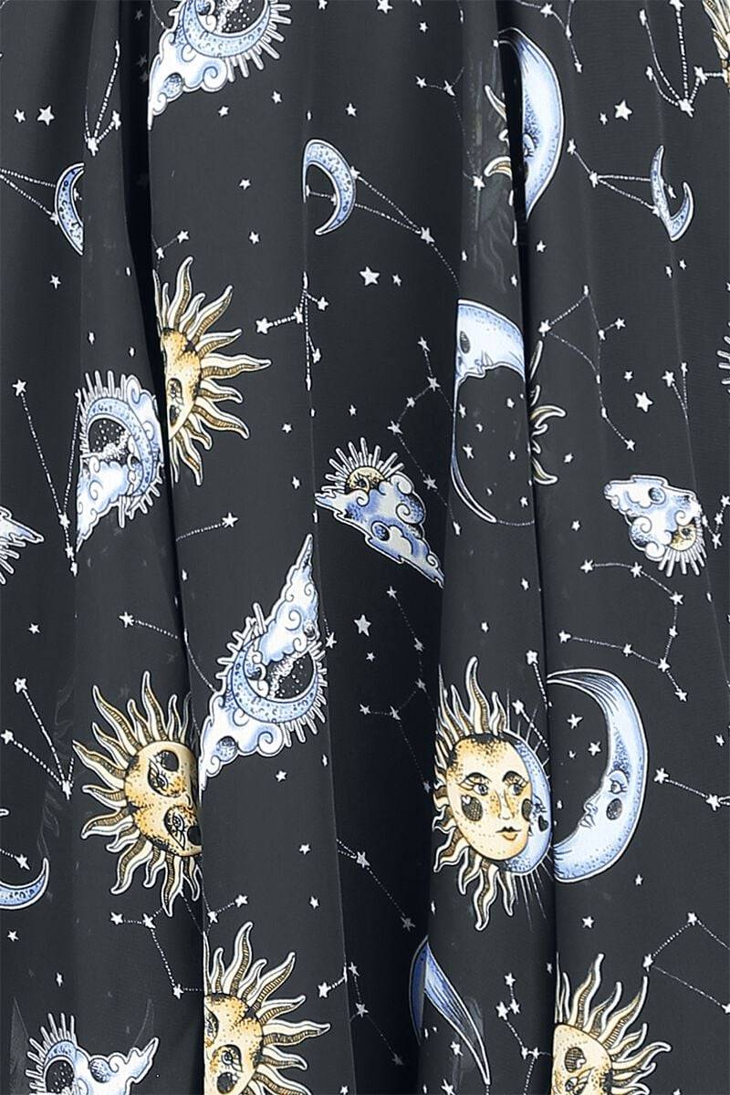 EMP "Solaris Dress" Mittellanges Kleid Schwarz Von Hell Bunny