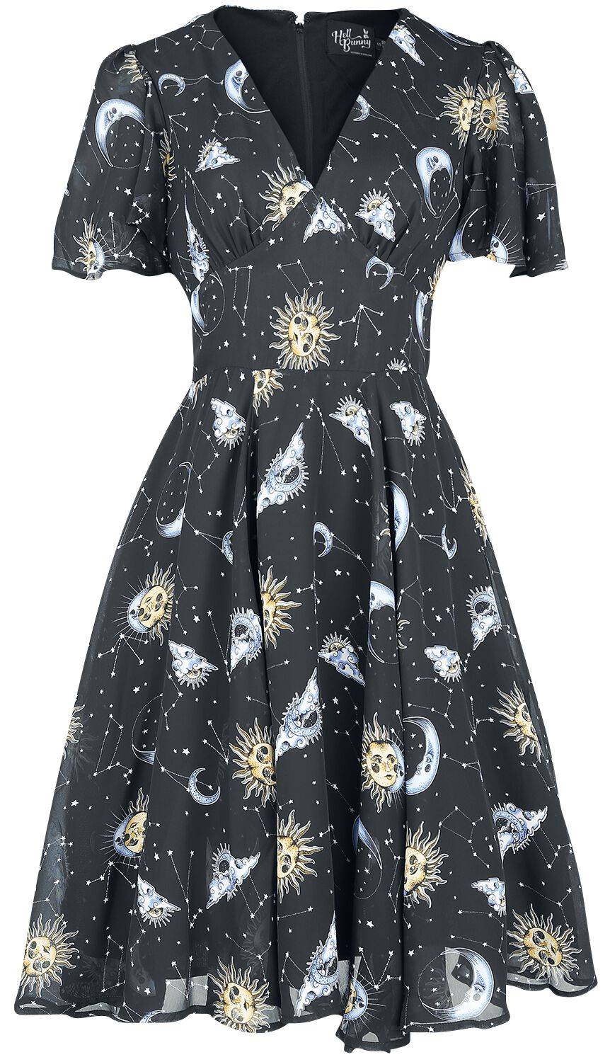 EMP "Solaris Dress" Mittellanges Kleid schwarz von Hell Bunny
