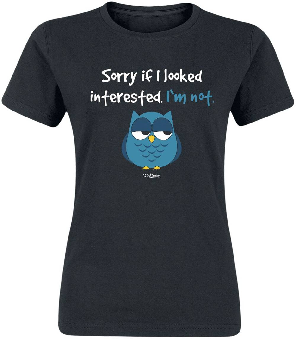 EMP "Sorry If I Looked Interested. I'm Not." T-Shirt schwarz von Tierisch