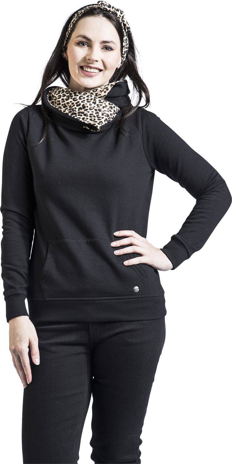 EMP "Special Leo Shawl Hoodie & Hairband" Kapuzenpullover Schwarz/braun Von Pussy Deluxe
