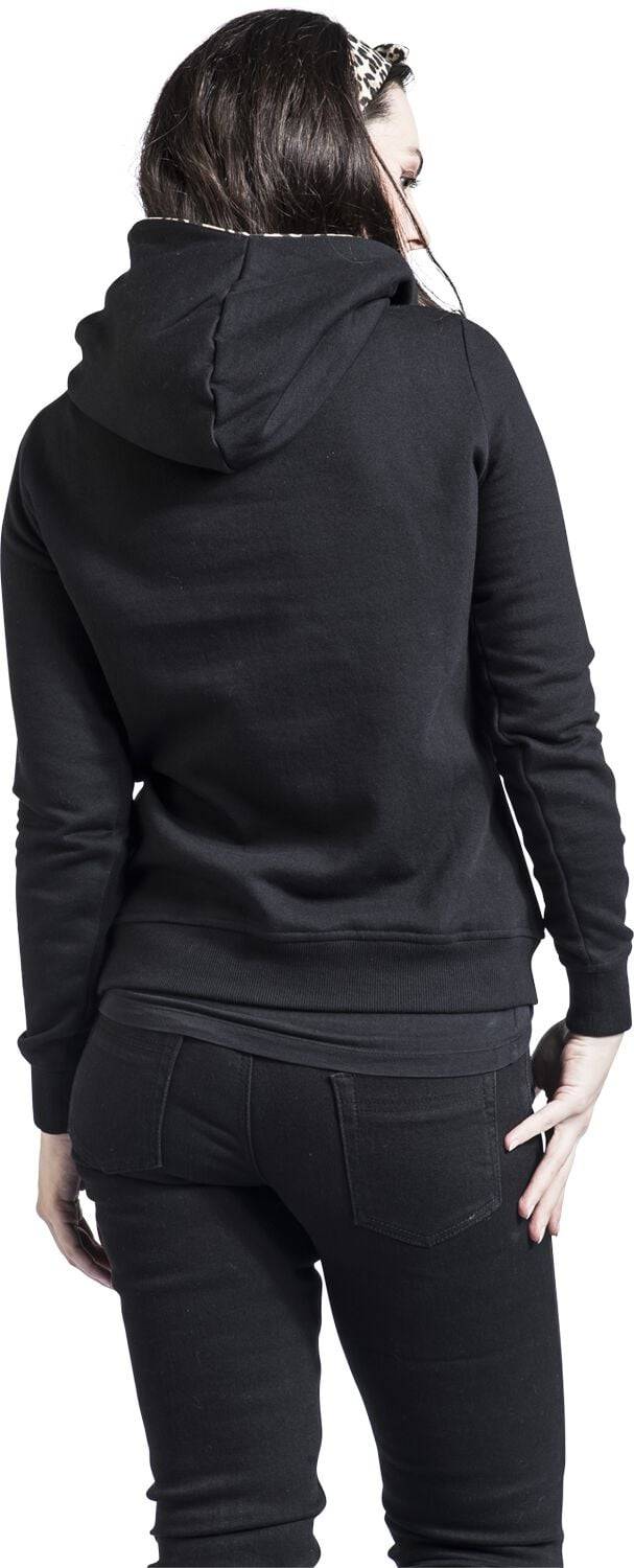 EMP "Special Leo Shawl Hoodie & Hairband" Kapuzenpullover Schwarz/braun Von Pussy Deluxe