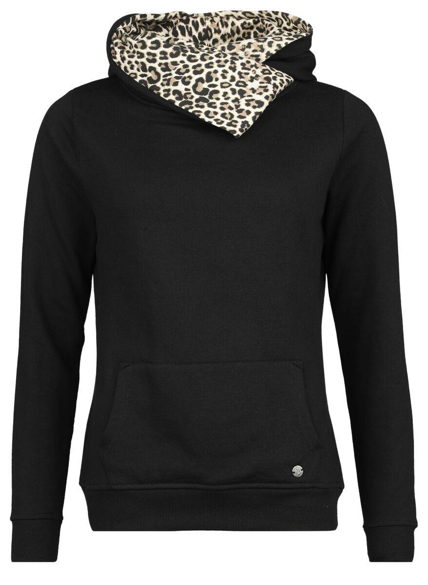 EMP "Special Leo Shawl Hoodie & Hairband" Kapuzenpullover schwarz/braun von Pussy Deluxe