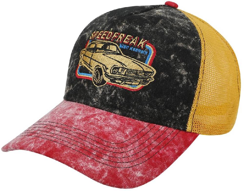 EMP "Speedfreak Vintage Trucker" Cap schwarz/rot von King Kerosin