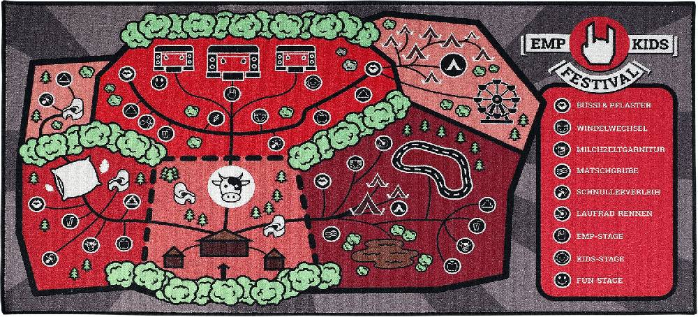 EMP "Spieleteppich Festival" Teppich multicolor von EMP Special Collection