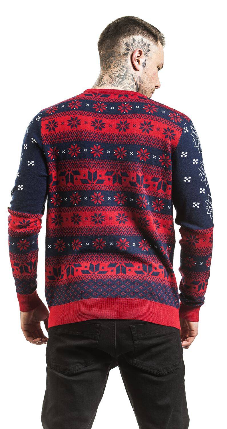 EMP "Spinne" Weihnachtspullover Blau/rot Von Spider-Man
