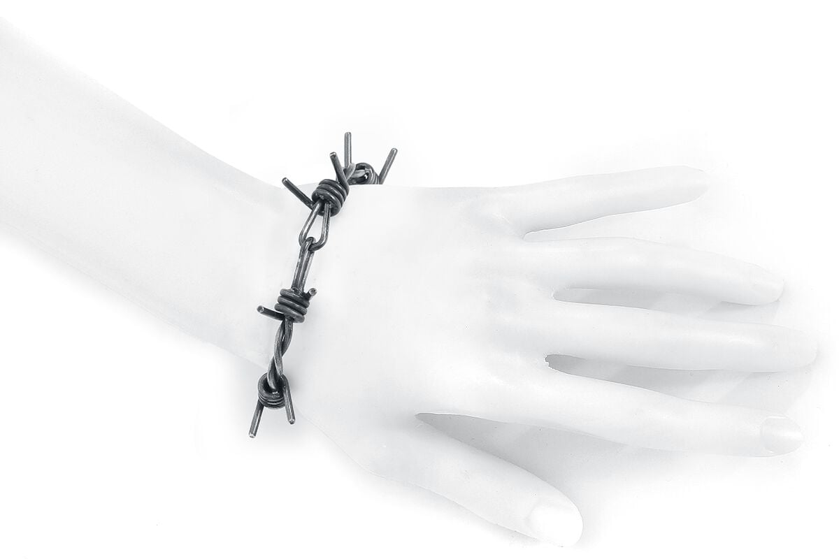 EMP "Stacheldraht" Armband Silberfarben Von EtNox Hard And Heavy