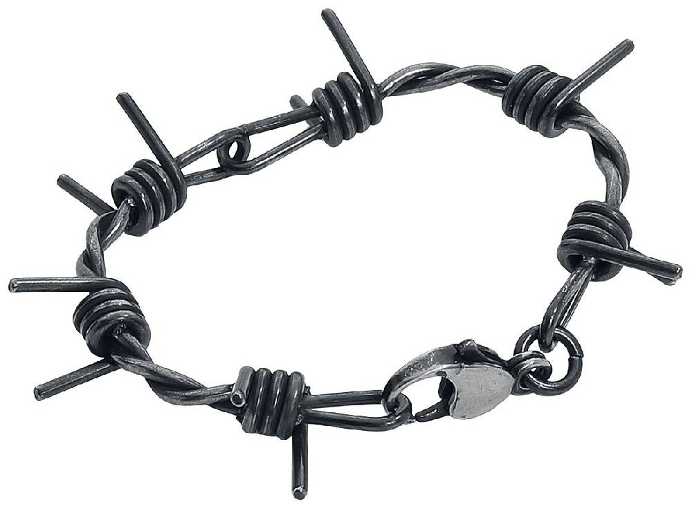 EMP "Stacheldraht" Armband Silberfarben Von EtNox Hard And Heavy