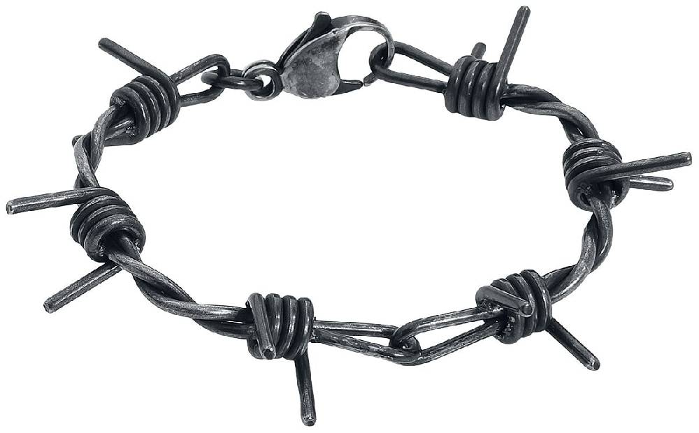 EMP "Stacheldraht" Armband silberfarben von etNox hard and heavy