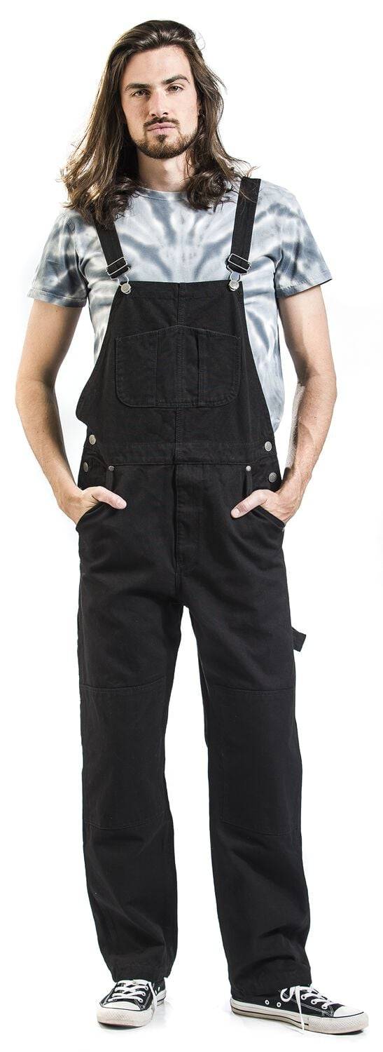 EMP "Stan Workwear Dungaree" Latzhose Schwarz Von Chet Rock