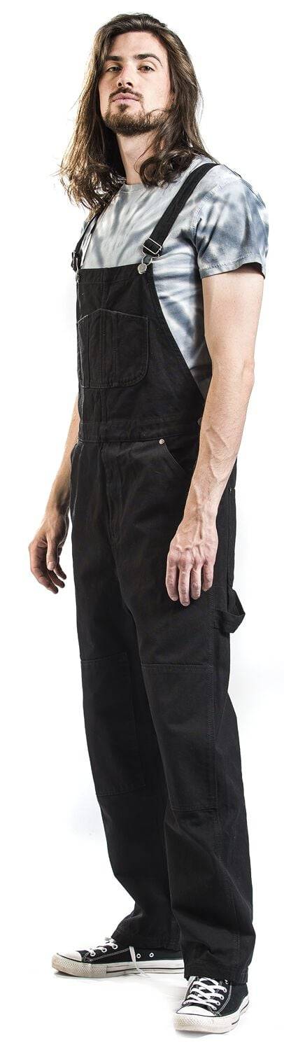 EMP "Stan Workwear Dungaree" Latzhose Schwarz Von Chet Rock