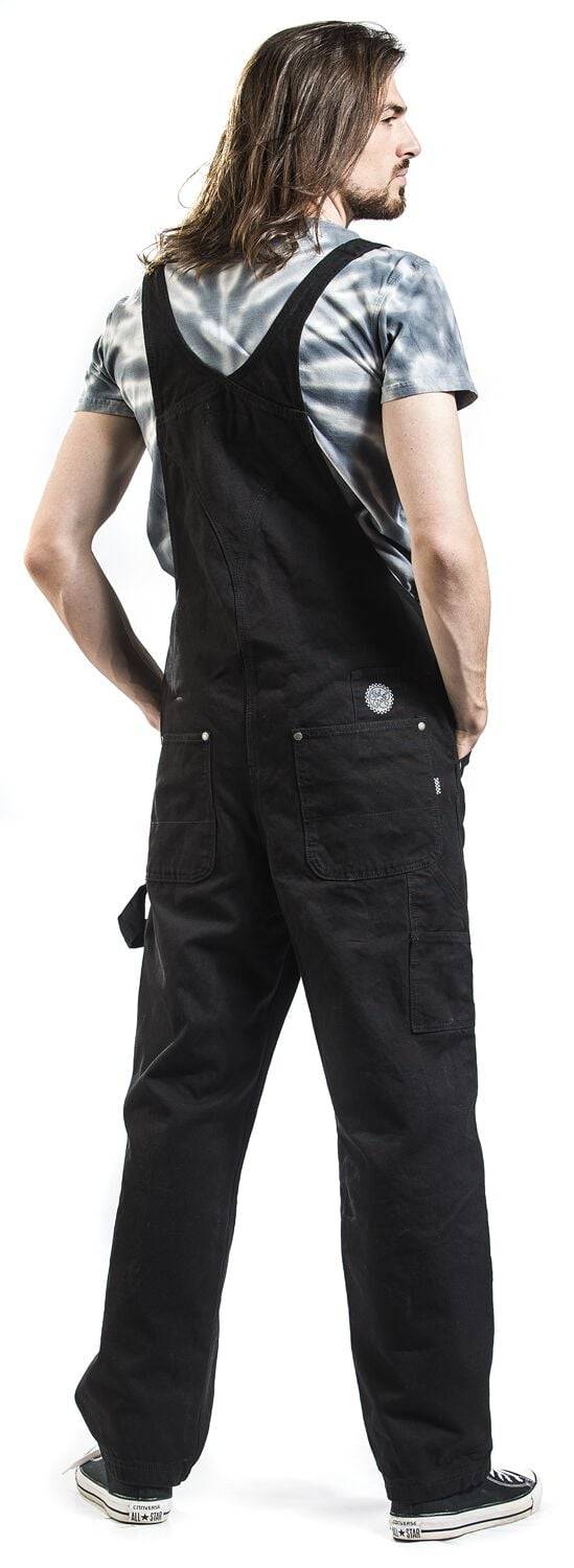 EMP "Stan Workwear Dungaree" Latzhose Schwarz Von Chet Rock