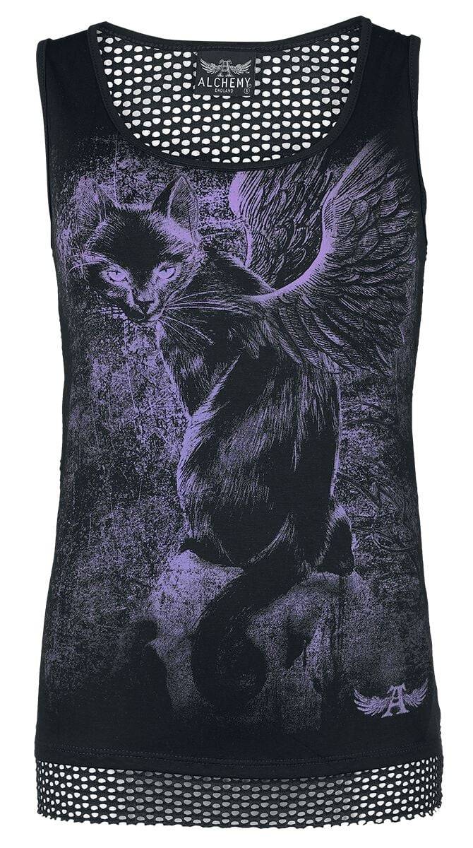 EMP "Starring Cat" Top schwarz/lila von Alchemy England