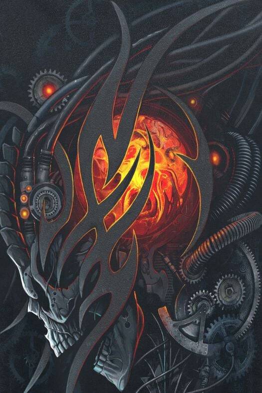 EMP "Steampunk Skull" Langarmshirt Schwarz Von Spiral