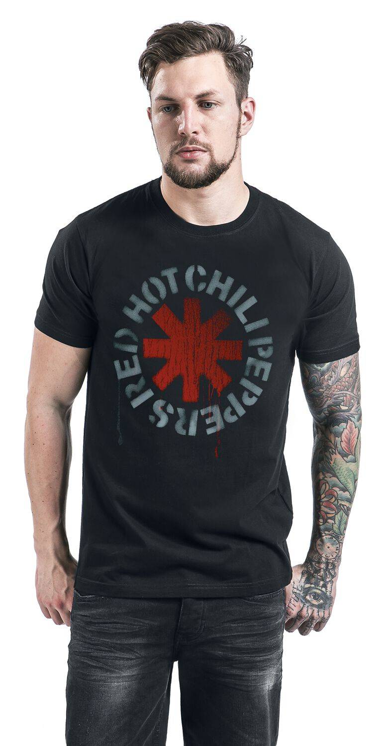 EMP "Stencil Black" T-Shirt Schwarz Von Red Hot Chili Peppers
