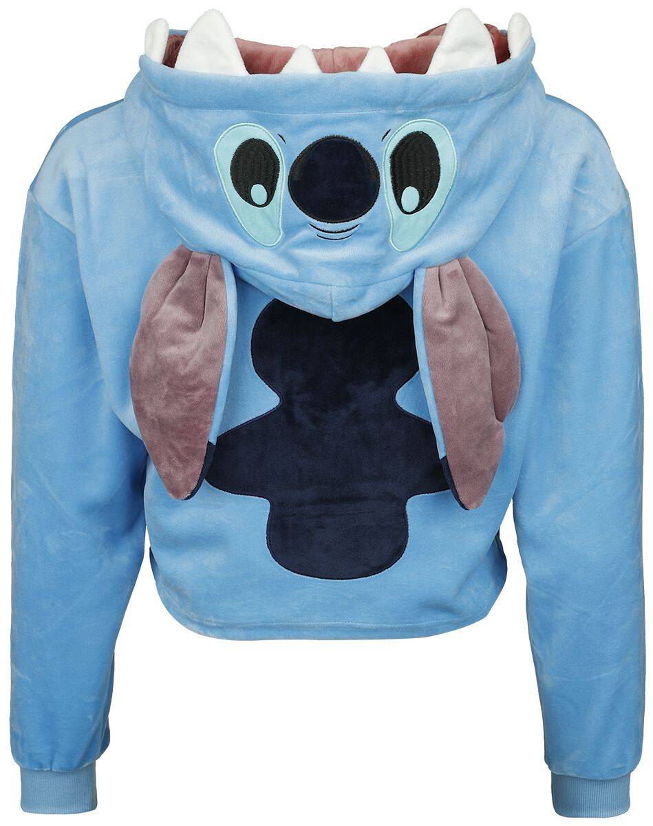 EMP "Stitch Novelty Cropped" Kapuzenpullover Blau Von Lilo & Stitch