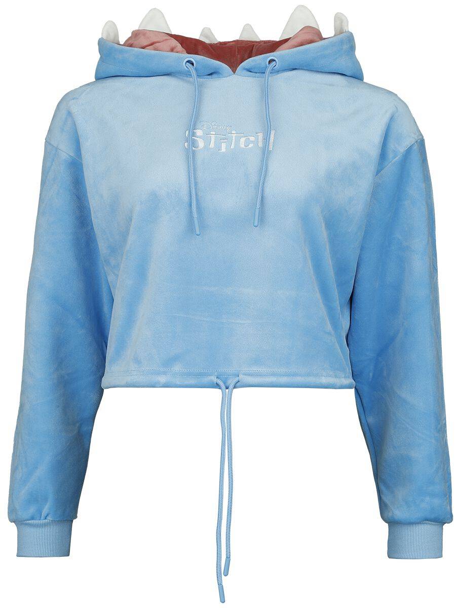 EMP "Stitch Novelty Cropped" Kapuzenpullover blau von Lilo & Stitch