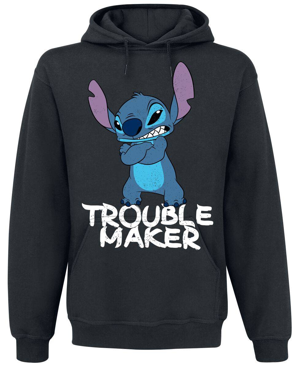 EMP "Stitch - Trouble Maker" Kapuzenpullover schwarz von Lilo & Stitch