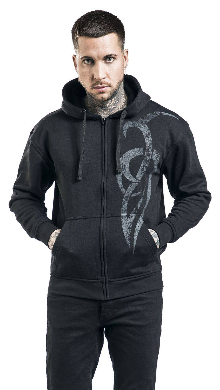 EMP "Stone Flames" Kapuzenjacke Schwarz Von Outer Vision