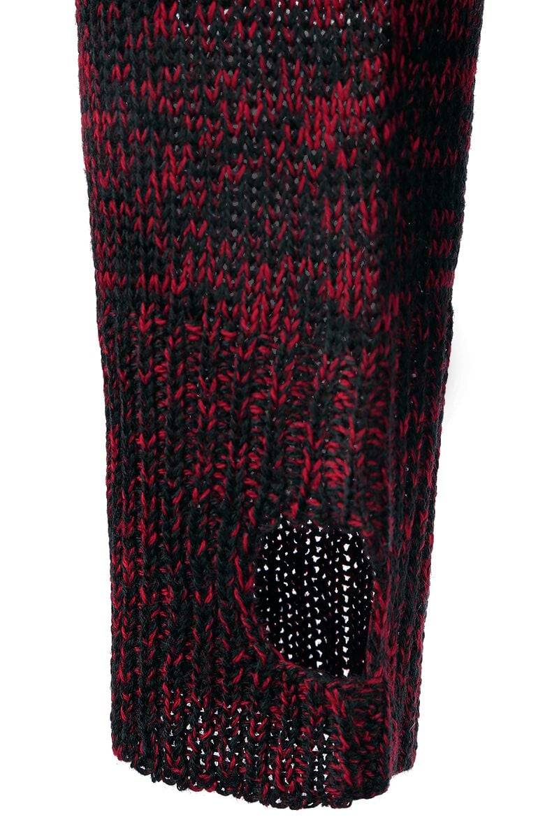 EMP Strickpullover Schwarz/rot Von Black Premium By EMP
