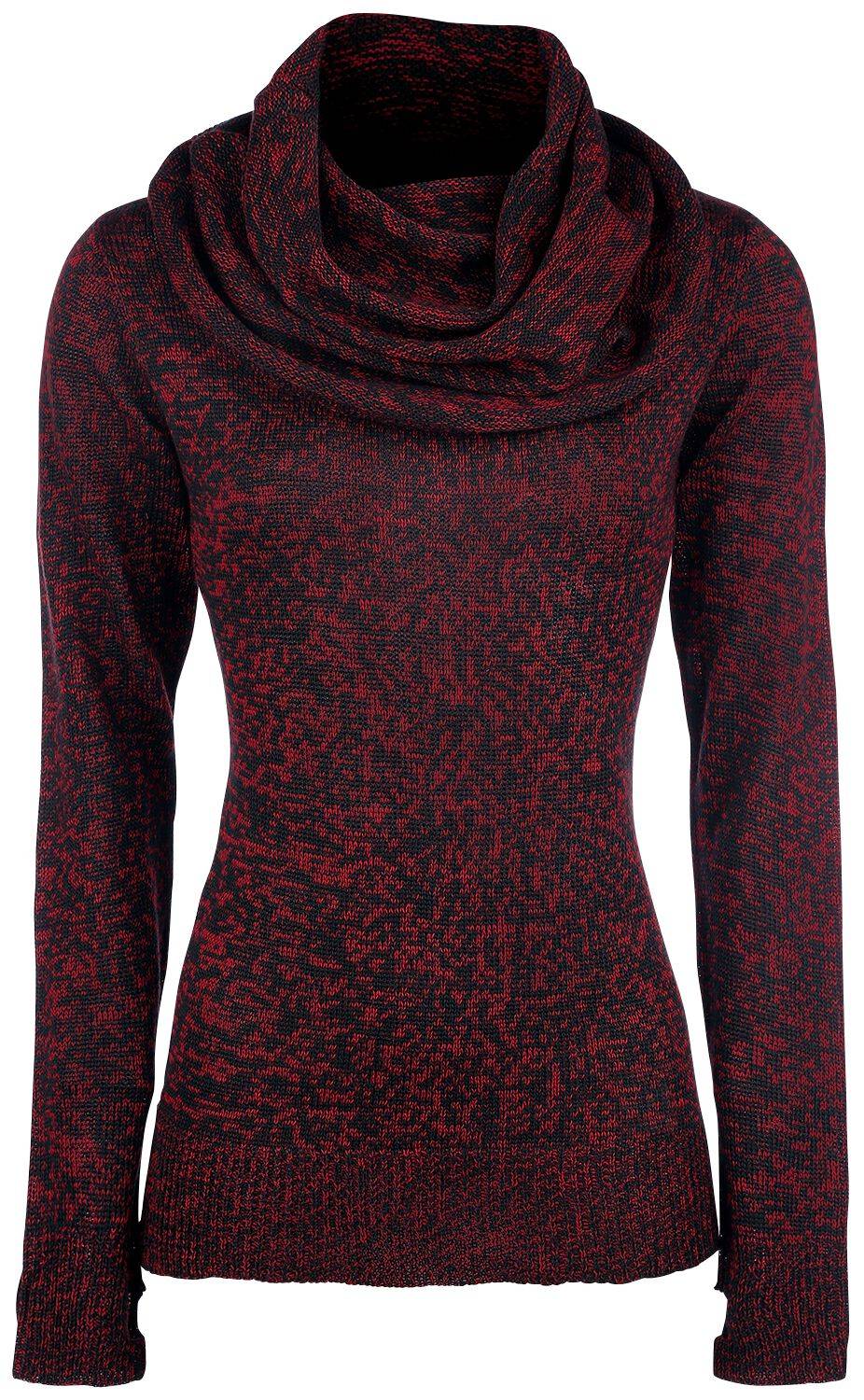 EMP Strickpullover schwarz/rot von Black Premium by EMP