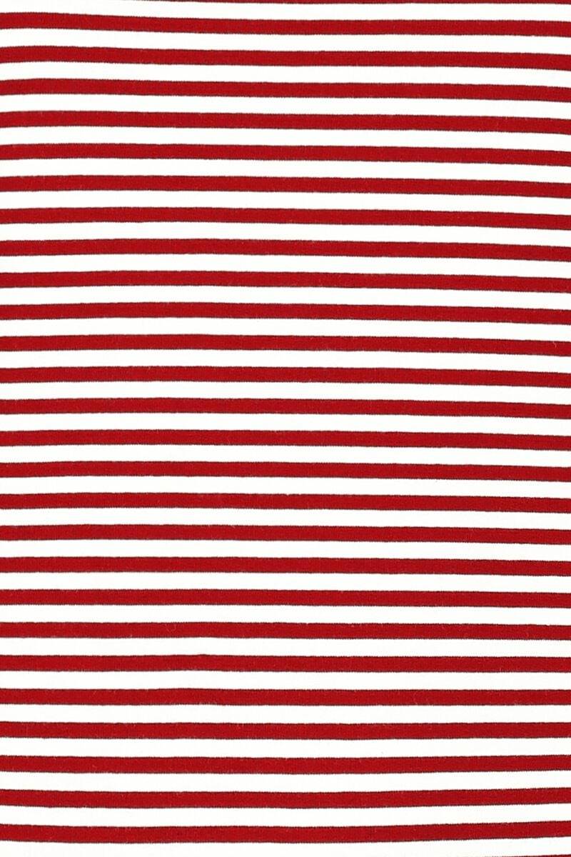 EMP "Stripe & Square Top" Langarmshirt Rot/weiß Von Banned Retro