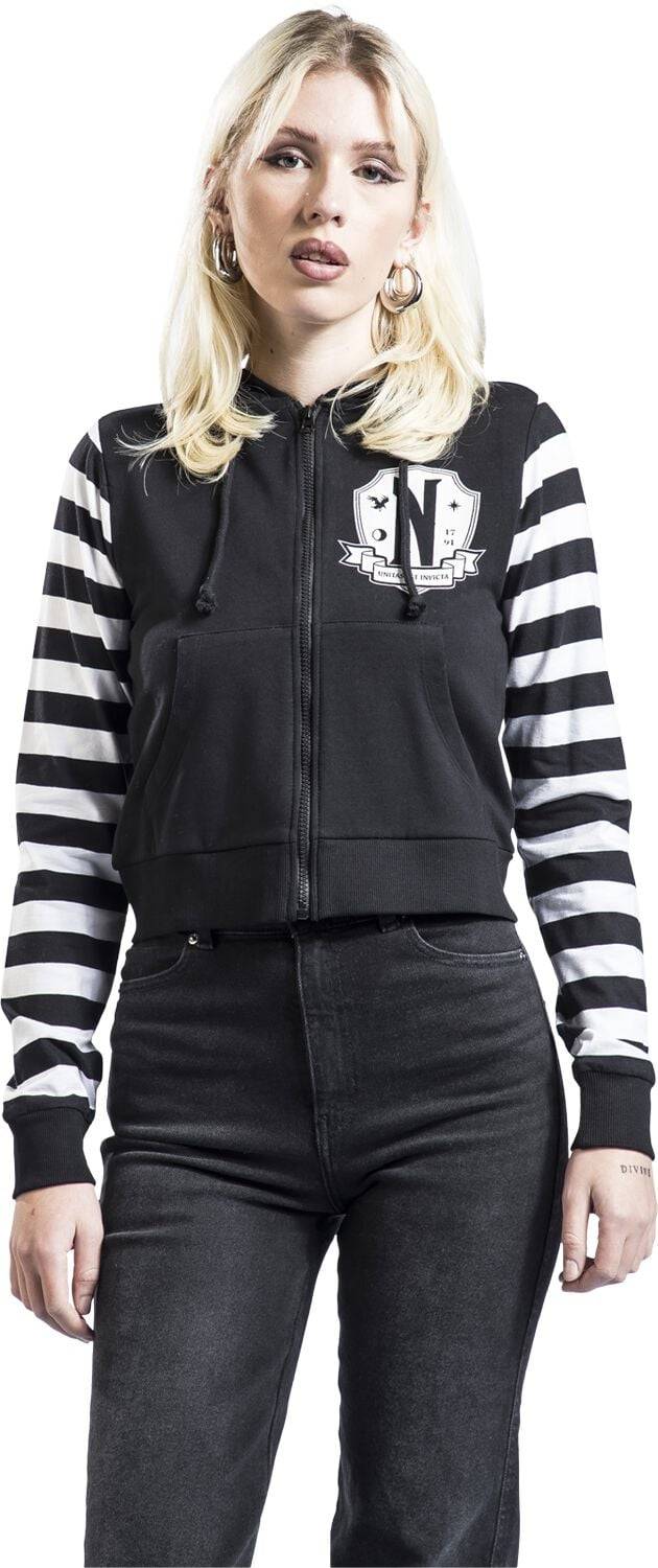 EMP "Stripes" Kapuzenjacke Schwarz/weiß Von Wednesday