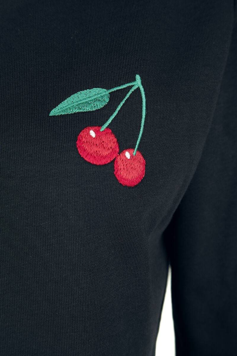 EMP "Stripes Shawl Hoodie With Hairband" Kapuzenpullover Schwarz/weiß Von Pussy Deluxe