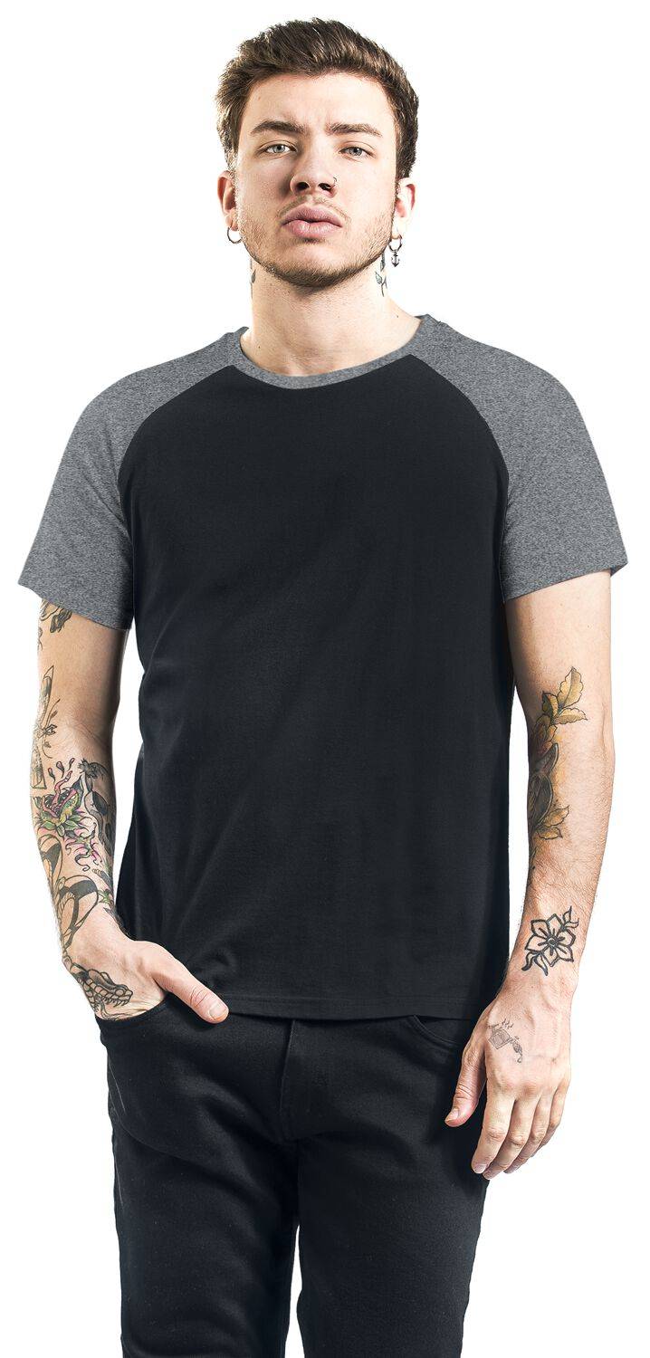 EMP T-Shirt Schwarz/hellgrau Meliert Von RED By EMP