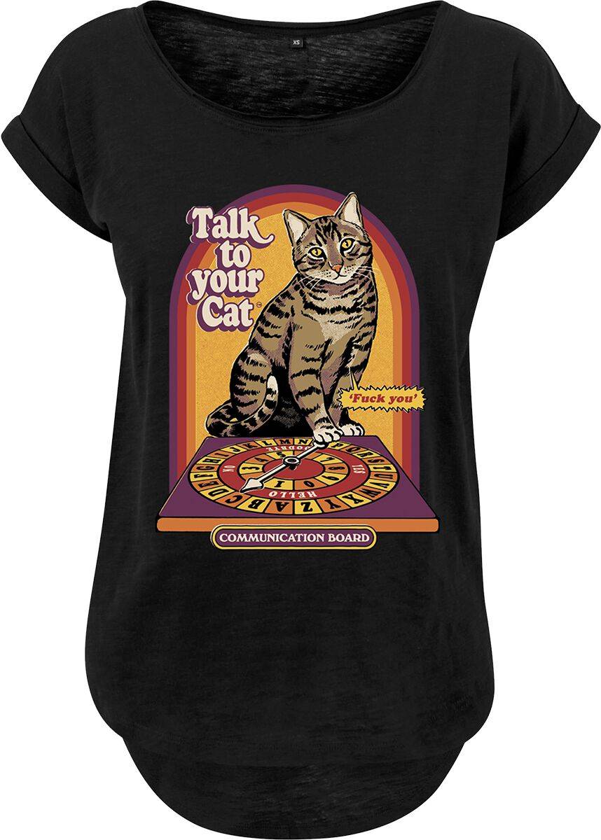 EMP "Talk To Your Cat" T-Shirt schwarz von Steven Rhodes