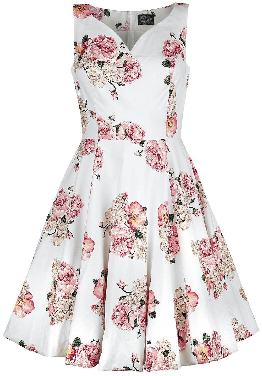 EMP "Taraneh Swing Dress" Mittellanges Kleid weiß/rosa von H&R London