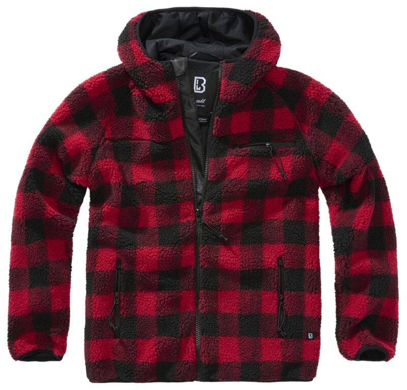EMP "Teddy Fleece Jacke" Übergangsjacke rot/schwarz von Brandit