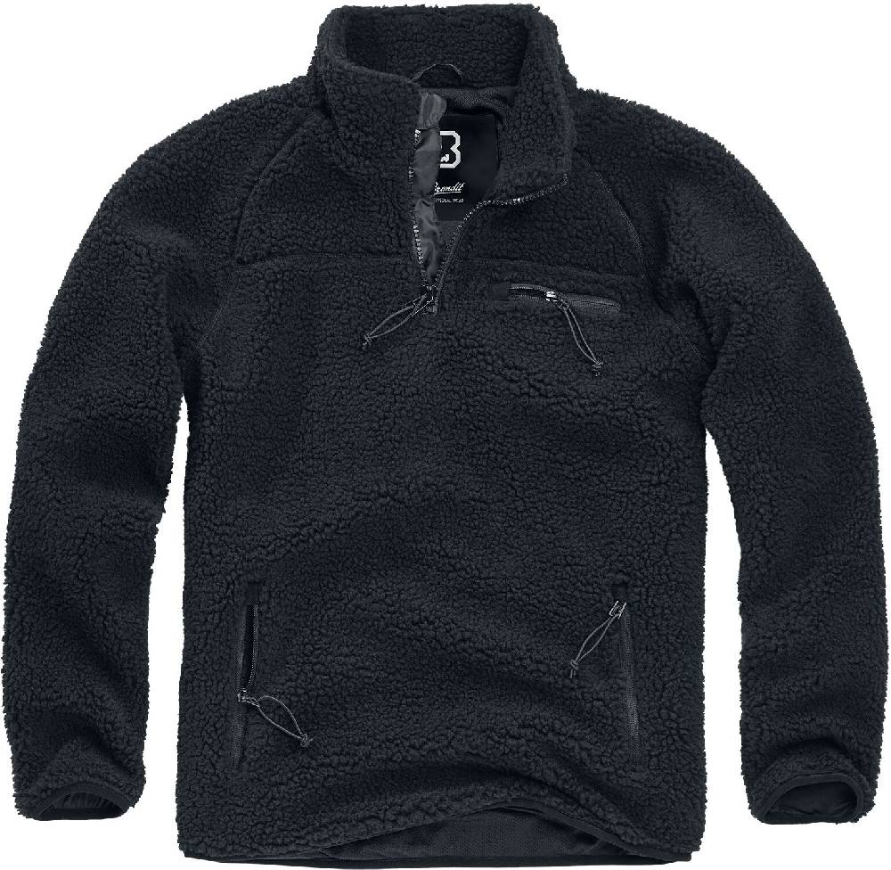 EMP "Teddy Fleece Troyer" Sweatshirt schwarz von Brandit