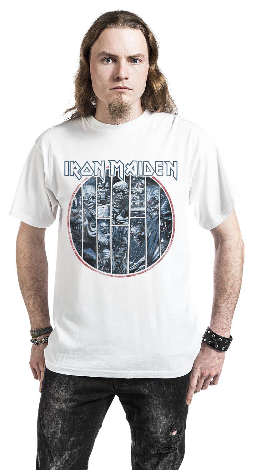 EMP "Ten Circles Eddie" T-Shirt Weiß Von Iron Maiden