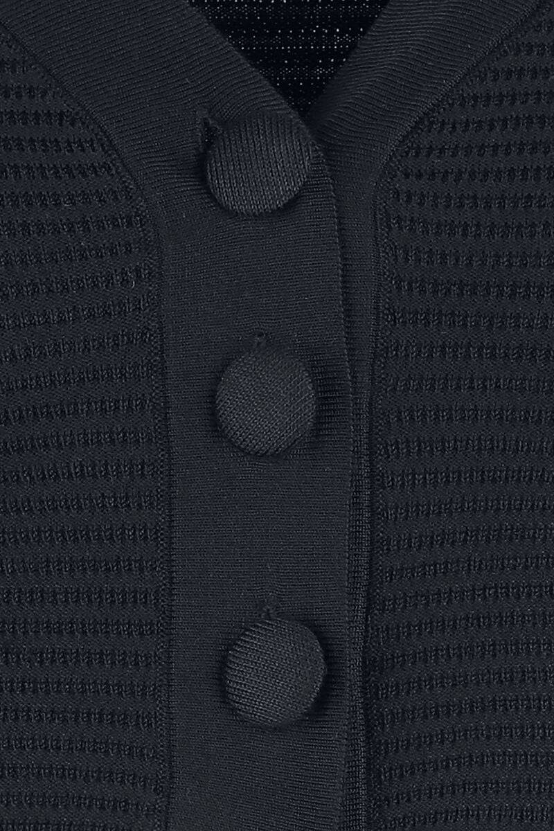 EMP "Textured Knit Crop Cardigan" Cardigan Schwarz Von Voodoo Vixen