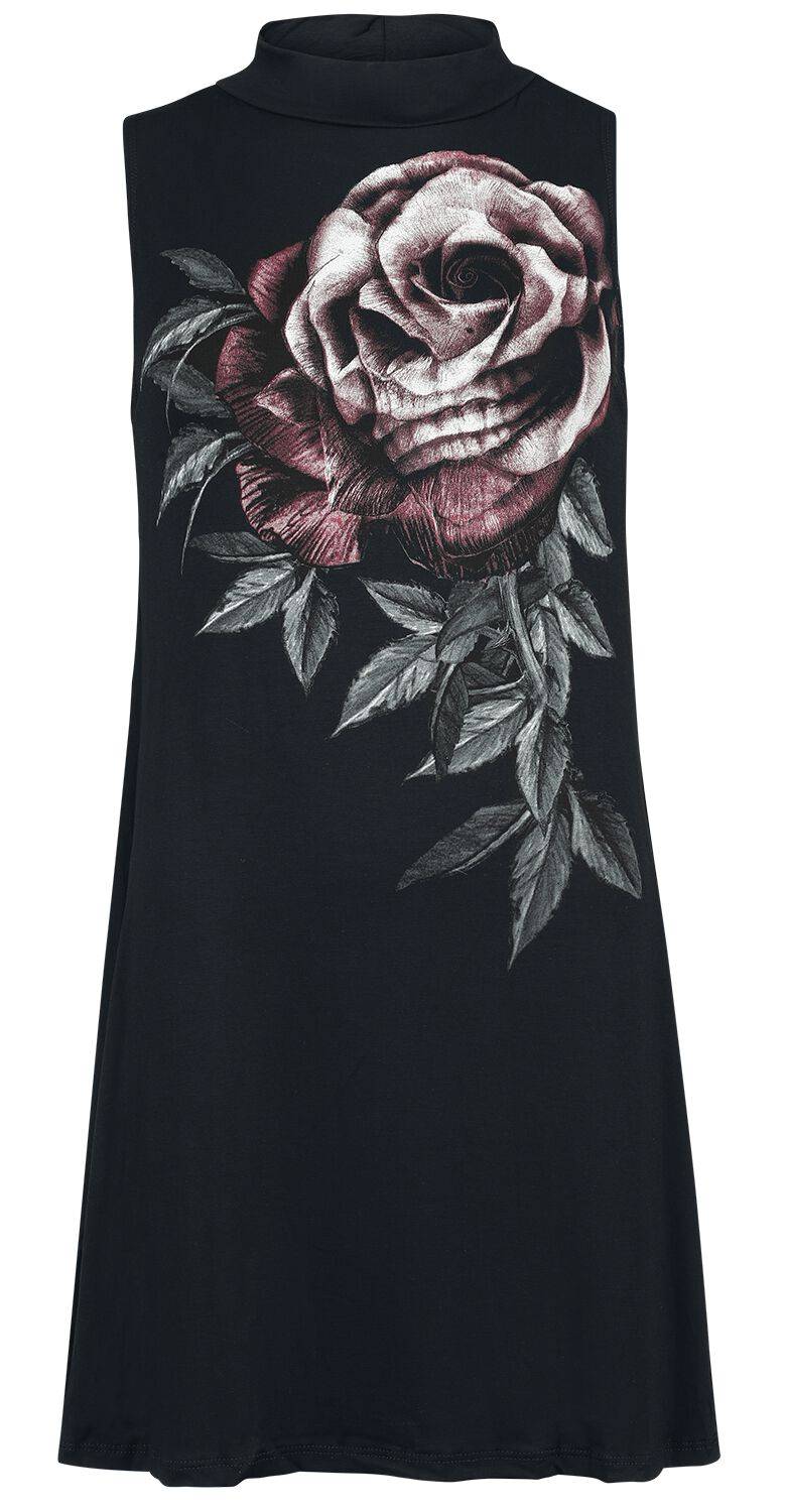EMP "The Bone Rose" Kurzes Kleid schwarz von Alchemy England
