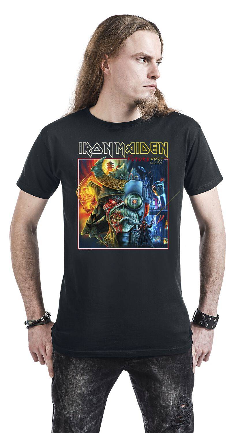 EMP "The Future Past Tour Art 2023 Square" T-Shirt Schwarz Von Iron Maiden