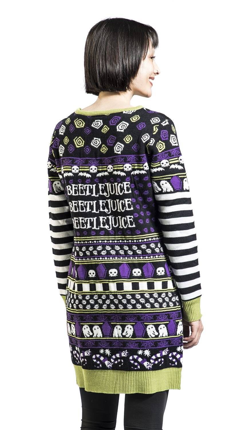EMP "The Ghost With The Most" Mittellanges Kleid Multicolor Von Beetlejuice