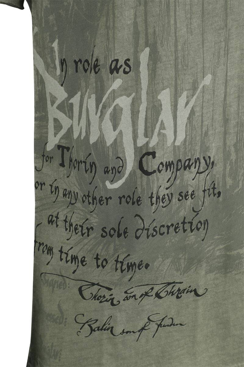 EMP "The Hobbit - Burglar" T-Shirt Oliv Von Der Herr Der Ringe