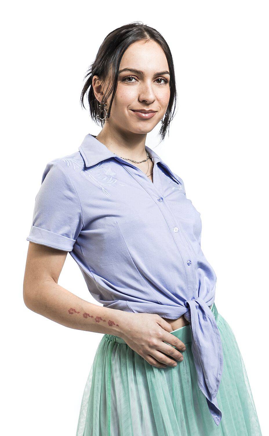 EMP "The Little Mermaid" Bluse Flieder Von Arielle, Die Meerjungfrau