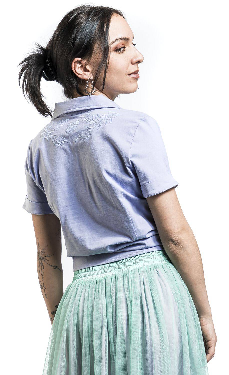 EMP "The Little Mermaid" Bluse Flieder Von Arielle, Die Meerjungfrau