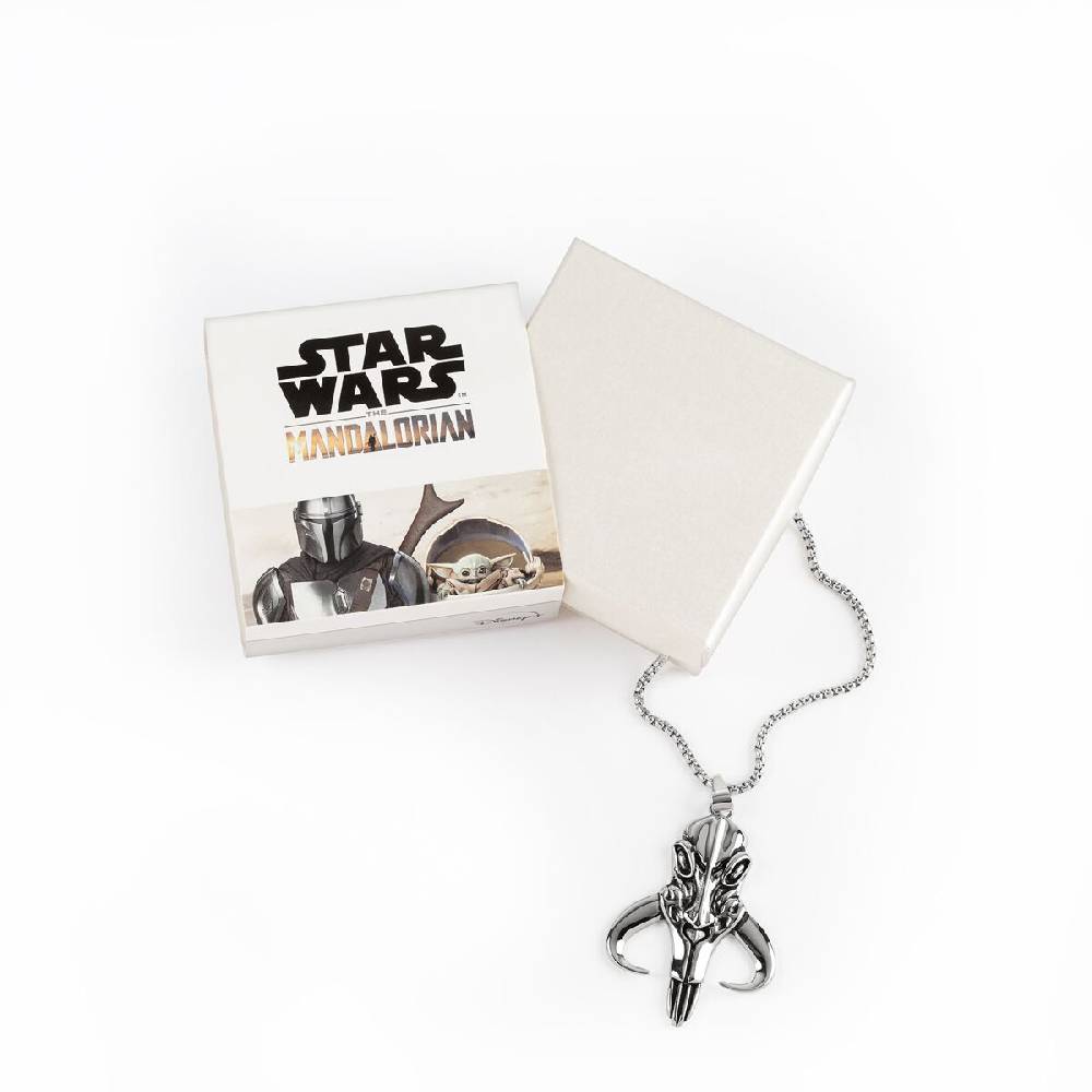 EMP "The Mandalorian - Mythosaur Skull" Halskette Silberfarben Von Star Wars