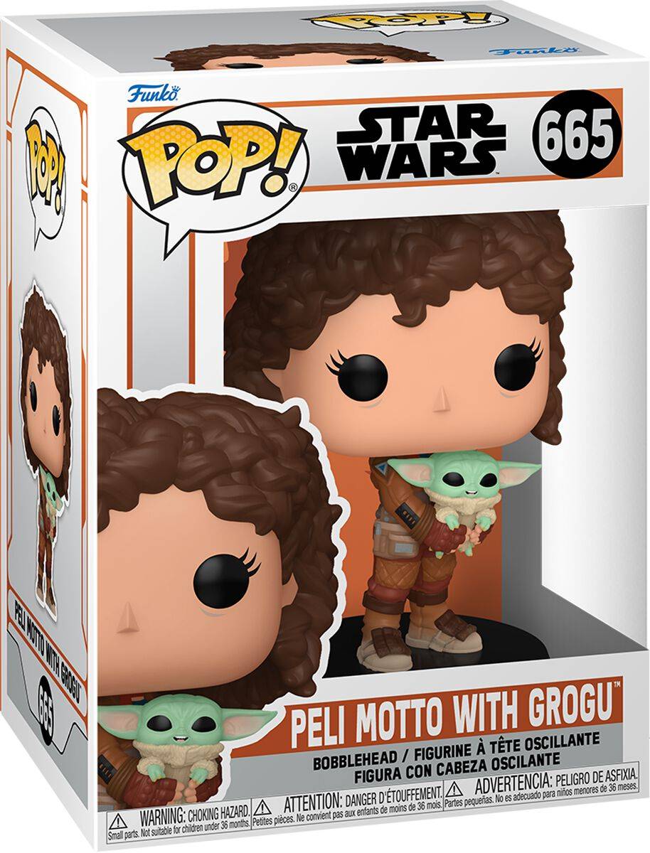 EMP "The Mandalorian - Peli Motto with Grogu Vinyl Figur 665" Funko Pop! von Star Wars