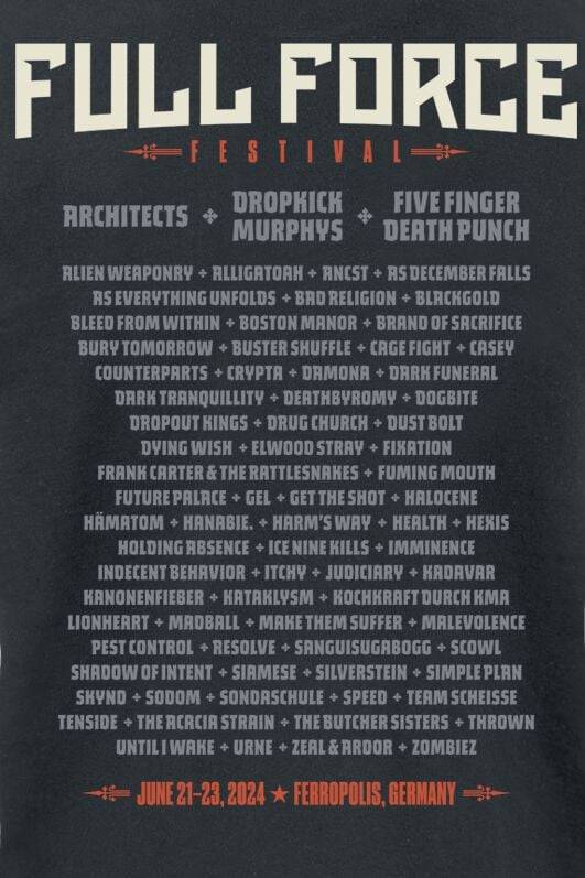 EMP "The Most Metal Place On Earth" T-Shirt Schwarz Von Full Force 2024