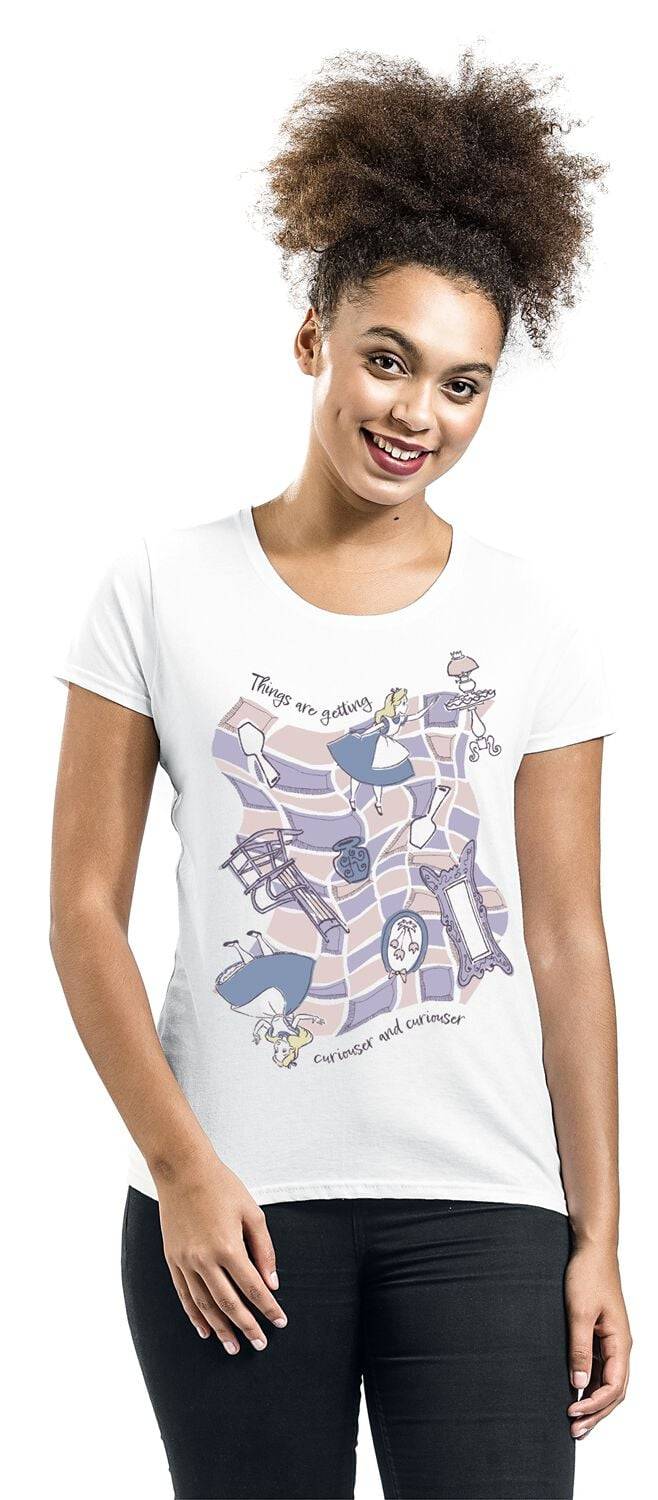 EMP "Things Are Getting Curiouser And Curiouser" T-Shirt Weiß Von Alice Im Wunderland