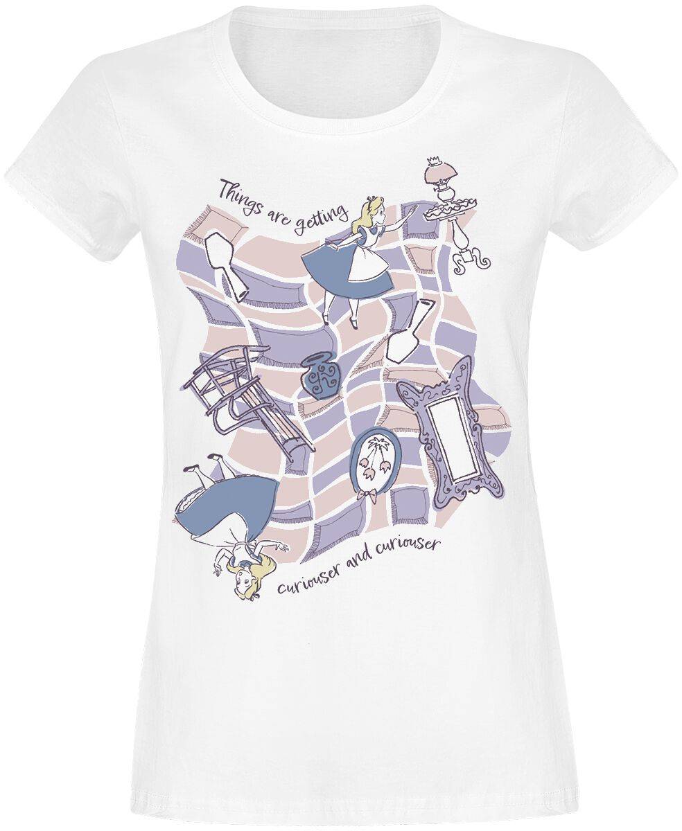 EMP "Things Are Getting Curiouser And Curiouser" T-Shirt weiß von Alice im Wunderland