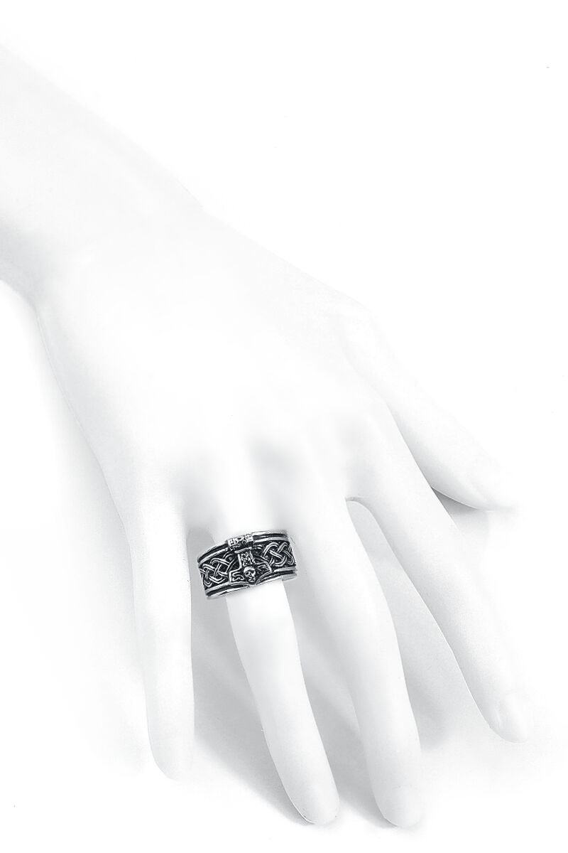 EMP "Thors Hammer" Ring Silberfarben Von EtNox Hard And Heavy