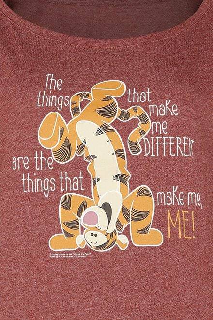EMP "Tigger - Different" T-Shirt Rot Meliert Von Winnie The Pooh