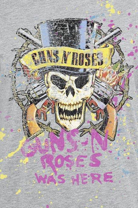 EMP "Top Hat Splatter" T-Shirt Grau Meliert Von Guns N' Roses