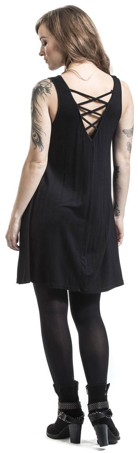 EMP "Top Lace Back" Kurzes Kleid Schwarz Von Black Premium By EMP